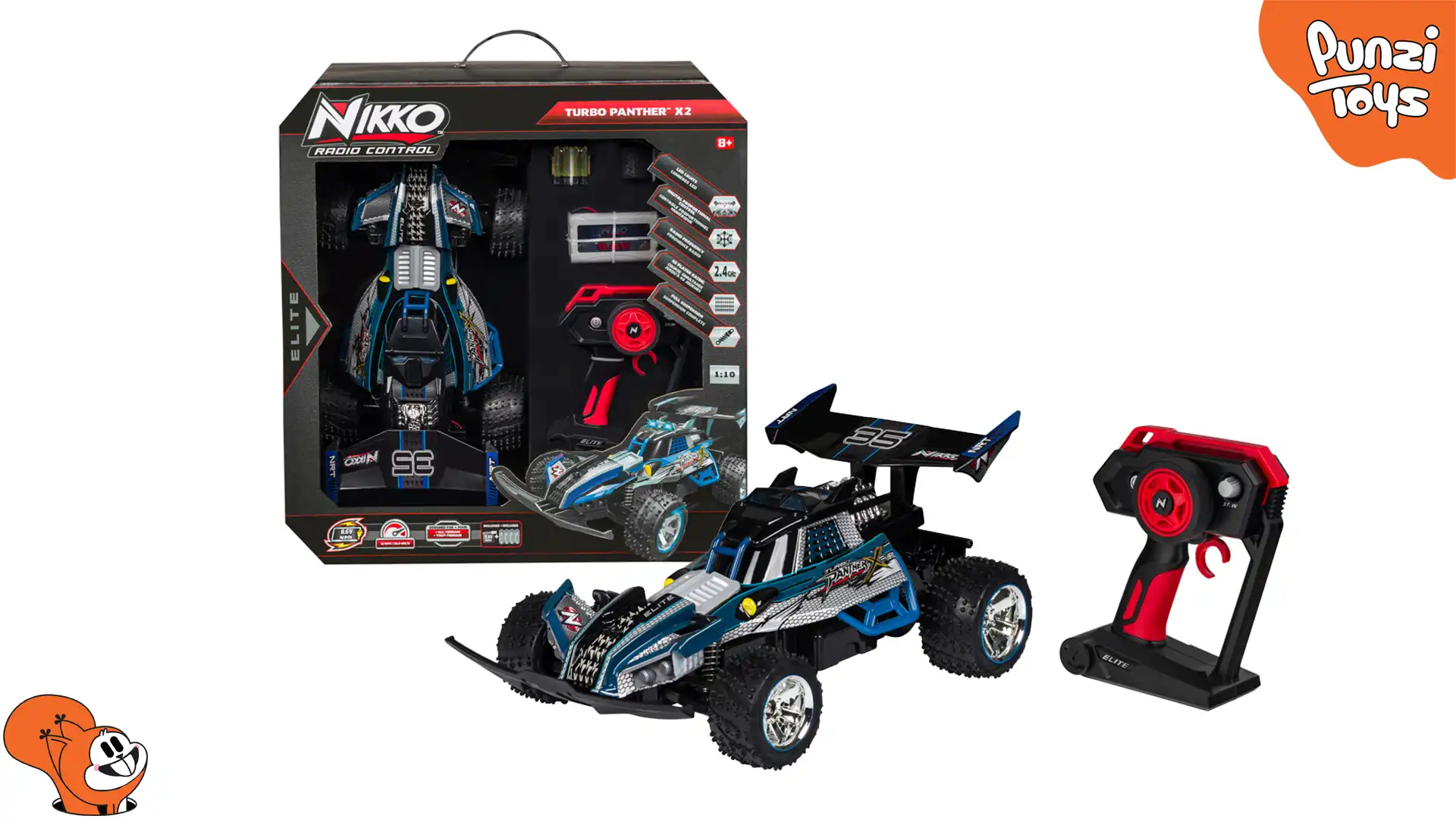 ماشین کنترلی سرعتی NIKKO مدل Turbo Panther X2-Blue