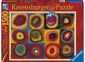 پازل 1500 قطعه Ravensburger طرح مطالعه رنگ مربع‌ها و دایره‌ها