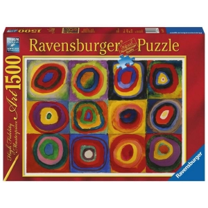 پازل 1500 قطعه Ravensburger طرح مطالعه رنگ مربع‌ها و دایره‌ها