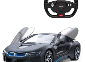 ماشین کنترلی راستار 1:14 مدل BMW i8 مشکی با درب دستی