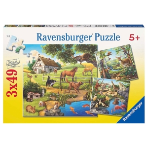 پازل 3×49 قطعه Ravensburger طرح حیوانات