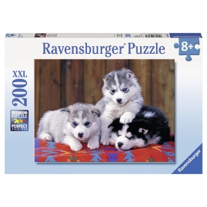 پازل 200 قطعه Ravensburger طرح توله هاسکی‌‌ها