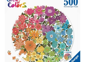پازل 500 قطعه دایره‌ای Ravensburger طرح گل‌ها