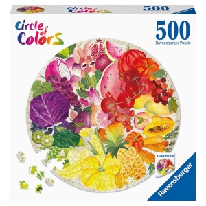 پازل 500 قطعه دایره‌ای Ravensburger طرح میوه‌ها و سبزیجات