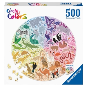 پازل 500 قطعه دایره‌ای Ravensburger طرح حیوانات