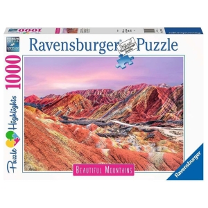 پازل 1000 قطعه Ravensburger طرح کوه‌های رنگین کمانی
