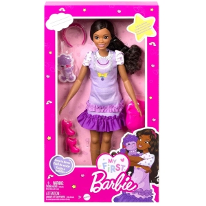 عروسک دامن بنفش My First Barbie