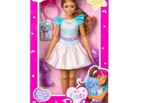 عروسک دامن راه راه رنگارنگ My First Barbie
