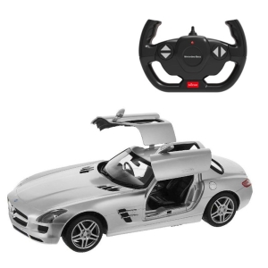 ماشین کنترلی راستار 1:14 مدل Mercedes Benz SLS AMG نقره‌ای