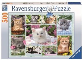 پازل 500 قطعه Ravensburger طرح بچه گربه در سبد
