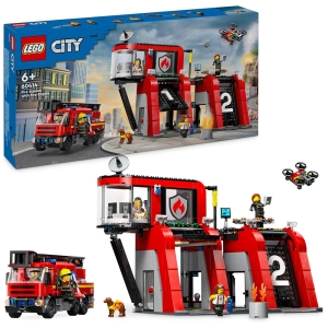 لگو City مدل Fire Station with Fire Truck 60414