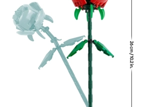 اندازه شاخه لگو گل رز قرمز مدل Roses 40460