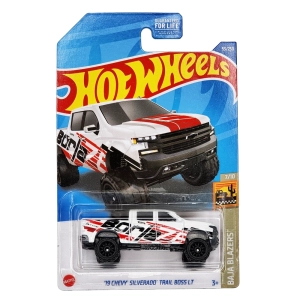 ماشین Hot Wheels مدل 19 Chevy Silverado Trail Boss LT سفید