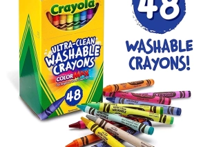 مداد شمعی قابل‌شستشو 48 رنگ کرایولا Crayola