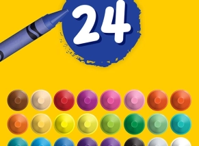 مداد شمعی قابل‌شستشو 24 رنگ کرایولا Crayola