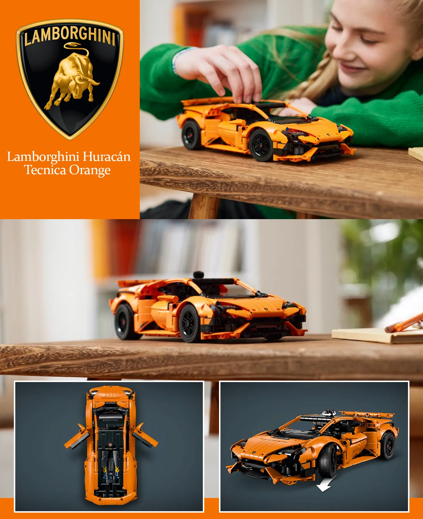 لگو تکنیک مدل Lamborghini Huracán Tecnica Orange 42196