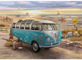 پازل 1000 تکه یوروگرافیکس Eurographics با طرح اتوبوس عشق و امید The Love & Hope VW Bus