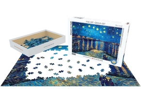 پازل 1000 تکه یوروگرافیکس Eurographics طرح شب پرستاره بر فراز رون Starry Night Over The Rhone