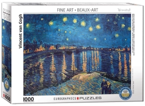 پازل 1000 تکه یوروگرافیکس Eurographics طرح شب پرستاره بر فراز رون Starry Night Over The Rhone