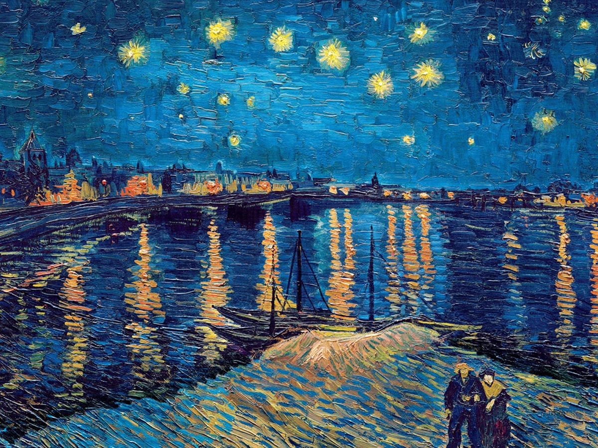 پازل 1000 تکه یوروگرافیکس Eurographics طرح شب پرستاره بر فراز رون Starry Night Over The Rhone