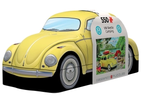 پازل 550 تکه یوروگرافیکس طرح فولکس واگن VW Beetle Camping از سری Collectible Tin