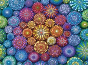 پازل 2000 تکه رونزبرگر Ravensburger طرح تابش رنگین کمان ماندالا Radiating Rainbow Mandalas