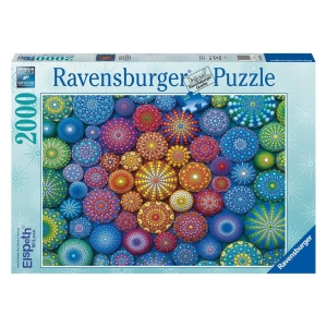 پازل 2000 تکه رونزبرگر Ravensburger طرح تابش رنگین کمان ماندالا Radiating Rainbow Mandalas