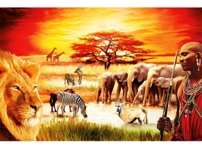 پازل 3000 تکه رونزبرگر Ravensburger طرح باغ وحش ماسایی مارا Savannah Masai