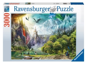 پازل 3000 تکه رونزبرگر Ravensburger طرح سلطنت اژدهایان Reign of Dragons