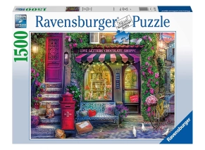 پازل 1500 تکه رونزبرگر Ravensburger طرح نامه‌های عاشقانه شکلات فروشی Love Letters Chocolate Shop