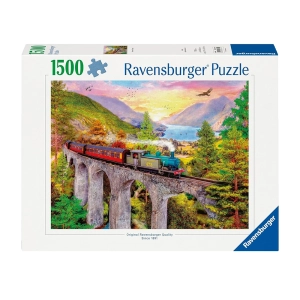 پازل 1500 تکه رونزبرگر Ravensburger طرح پل هوایی پاییزی Autumn Viaduct