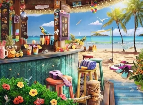 پازل 1500 تکه رونزبرگر Ravensburger طرح نامه‌های ساحل بار بریز Beach Bar Breezes