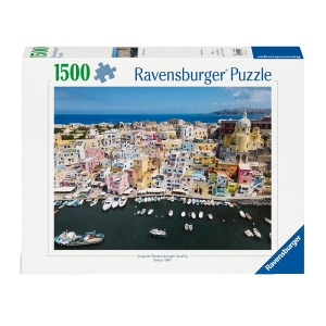 پازل 1500 تکه رونزبرگر Ravensburger طرح پروسیدا رنگارنگ، ایتالیا "Colorful Procida, Italy"