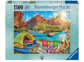 پازل 1500 تکه رونزبرگر Ravensburger طرح کمپینگ در دره  ایتالیا Canyon Camping