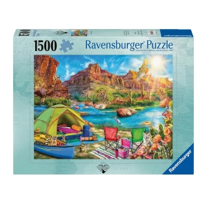 پازل 1500 تکه رونزبرگر Ravensburger طرح کمپینگ در دره  ایتالیا Canyon Camping