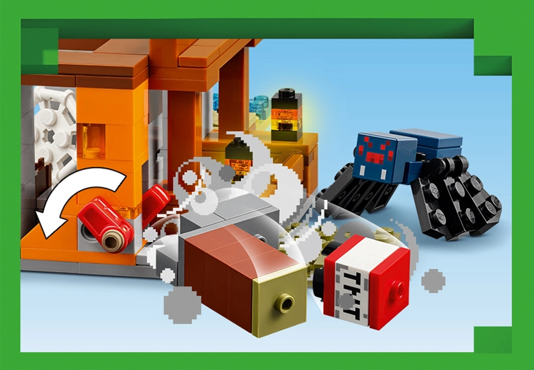 انفجار TNT در LEGO Minecraft The Armadillo mine expedition