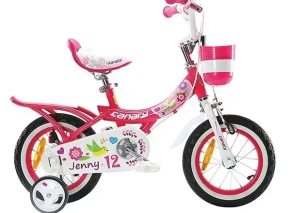 دوچرخه کودک قناری مدل Jenny سایز 12 سرخابی