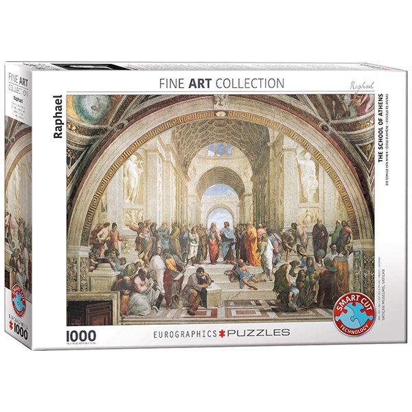 پازل طرح نقاشی 1000 تکه یوروگرافیکس Eurographics طرح مدرسه آتن School of Athens