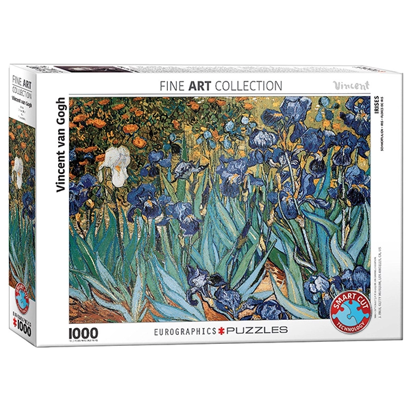 پازل 1000 تکه یوروگرافیکس Eurographics طرح زنبق‌ها Irises اثری فوق‌العاده از وینسنت ون گوگ