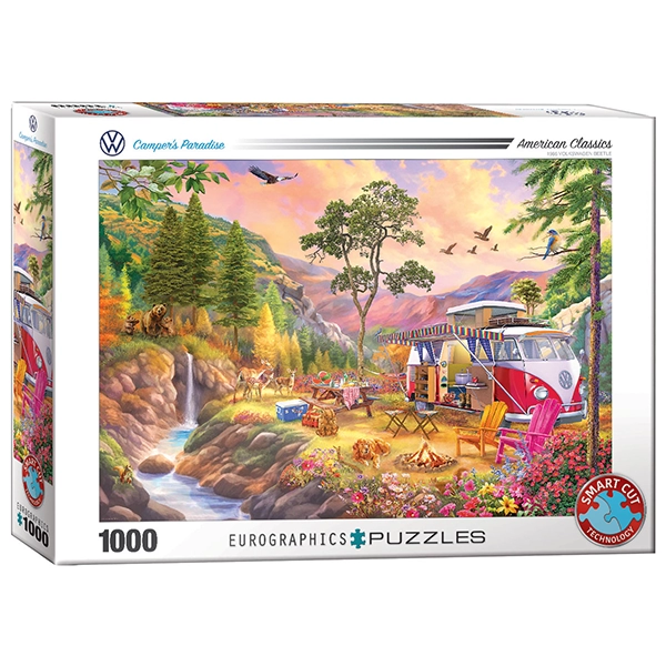 پازل 1000 تکه یوروگرافیکس Eurographics طرح بهشت کمپرها Camper’s Paradise