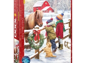 پازل 1000 تکه یوروگرافیکس Eurographics طرح اسب کوچولوی کریسمس Christmas Pony