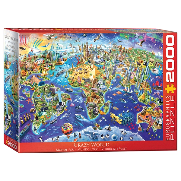 پازل 2000 تکه یوروگرافیکس Eurographics طرح جهان دیوانه Crazy World