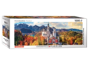 پازل 1000 تکه پانوراما یوروگرافیکس Eurographics طرح قلعه نویشوانشتاین در پاییز Neuschwanstein Castle in Autumn
