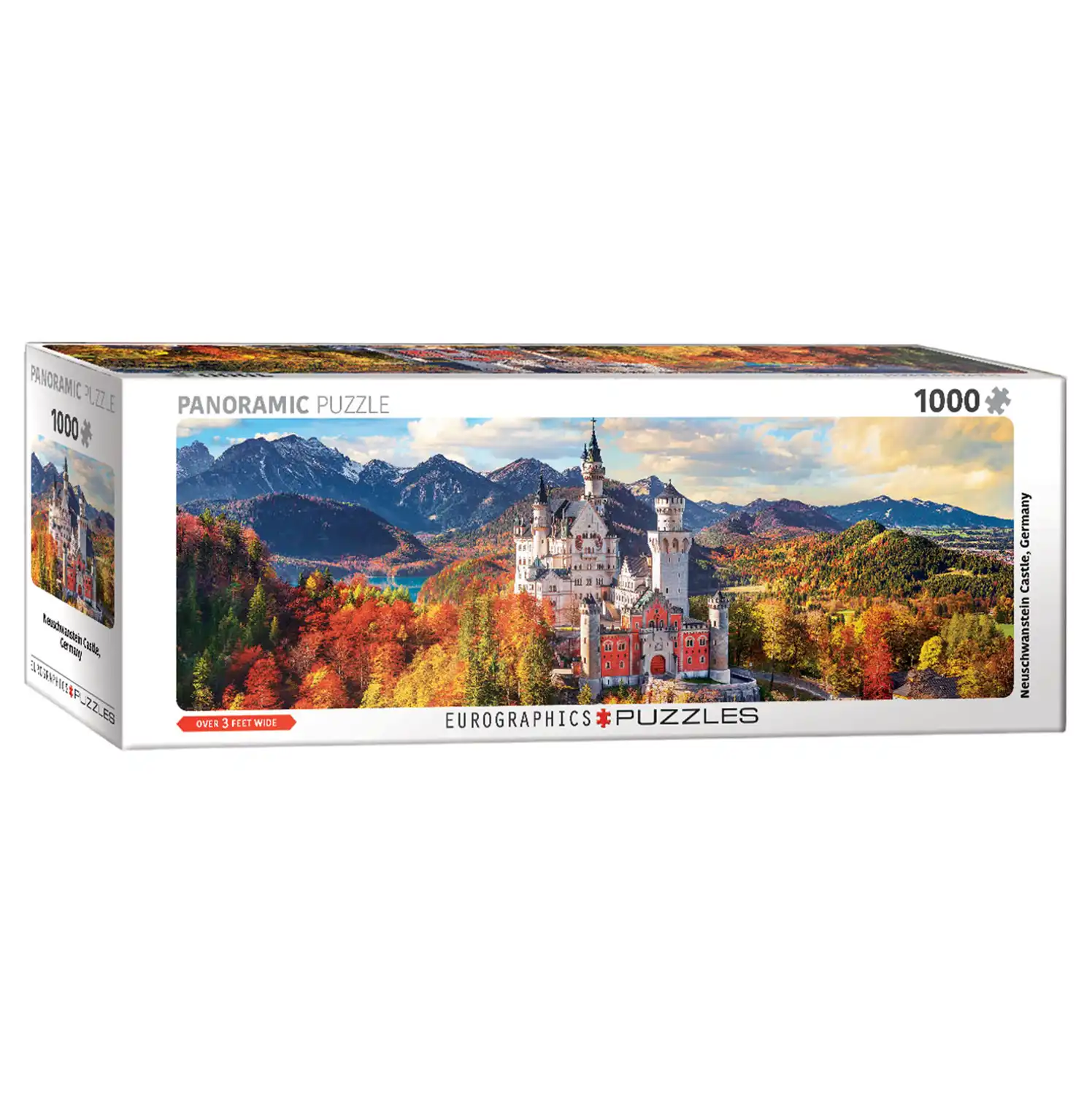 پازل 1000 تکه پانوراما یوروگرافیکس Eurographics طرح قلعه نویشوانشتاین در پاییز Neuschwanstein Castle in Autumn