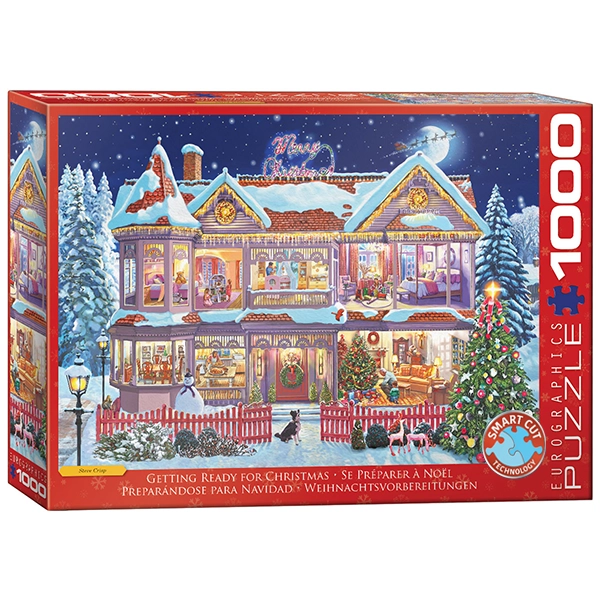 پازل 1000 تکه یوروگرافیکس Eurographics طرح در آستانه‌ی کریسمس Getting Ready Christmas
