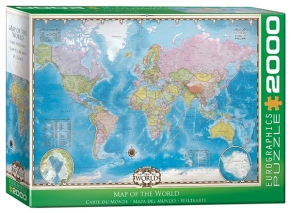 پازل 2000 تکه یوروگرافیکس Eurographics طرح نقشه جهان Map of the World
