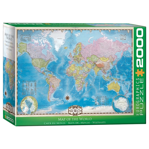 پازل 2000 تکه یوروگرافیکس Eurographics طرح نقشه جهان Map of the World