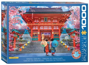 پازل 1000 تکه یوروگرافیکس Eurographics طرح بهار ساکورا Spring Sakura
