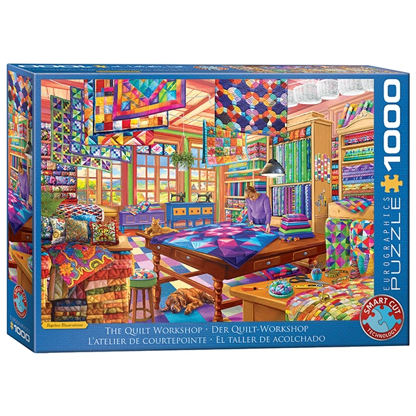 پازل طرح نقاشی 1000 تکه یوروگرافیکس Eurographics طرح کارگاه لحاف The Quilt Workshop