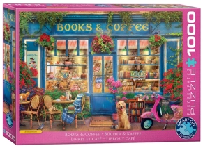 پازل 1000 تکه یوروگرافیکس Eurographics طرح کتاب‌ها و قهوه Books & coffee